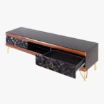 میز تلویزیون مدل R-360 مشکی والیس - Image 2